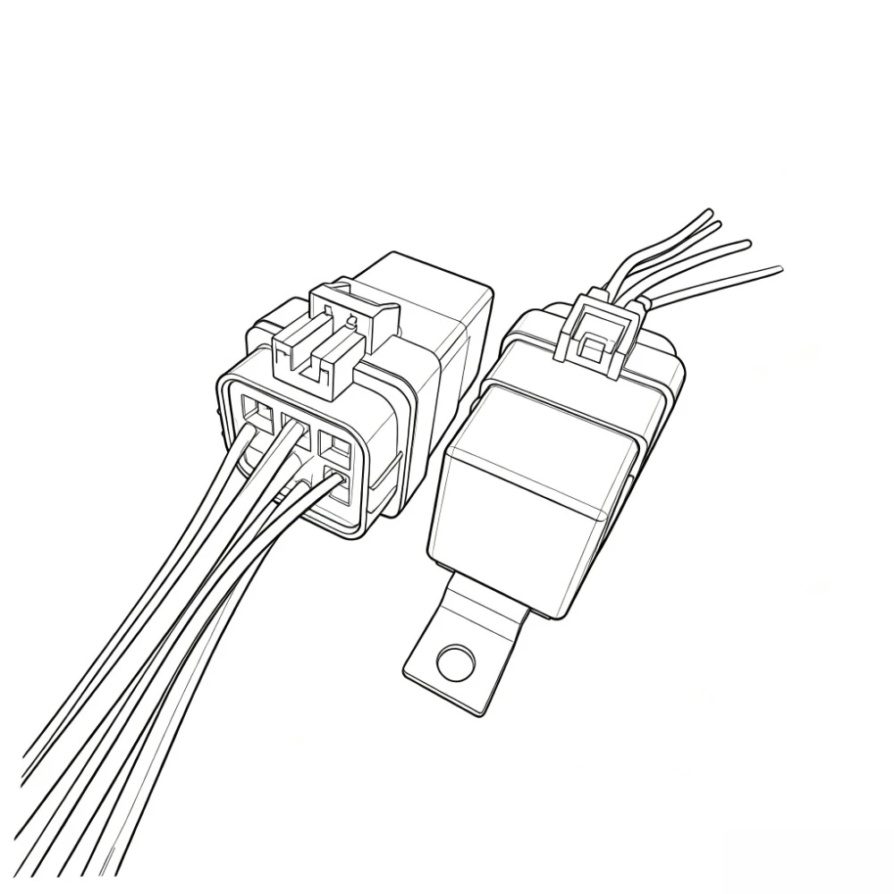 Car Auto Automobile Relay Sealed Waterproof Integrated Wired 40A DC12V 24V 5Pin 4pin Auto Relay + Holder With 105mm Length Wires