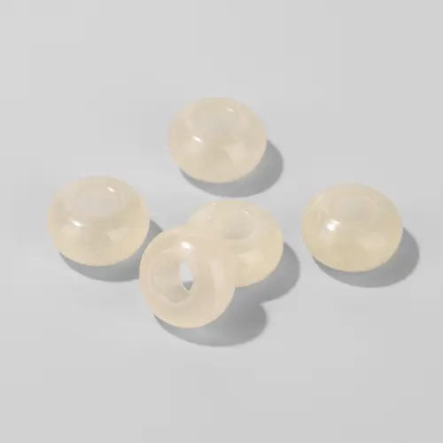 10pcs/Lot 8x14mm 5mm Big Hole Natural Round Jades Jaspe Stone Crystal Spacer Beads Charm Pendant For Jewelry Making Accessories - Image 29