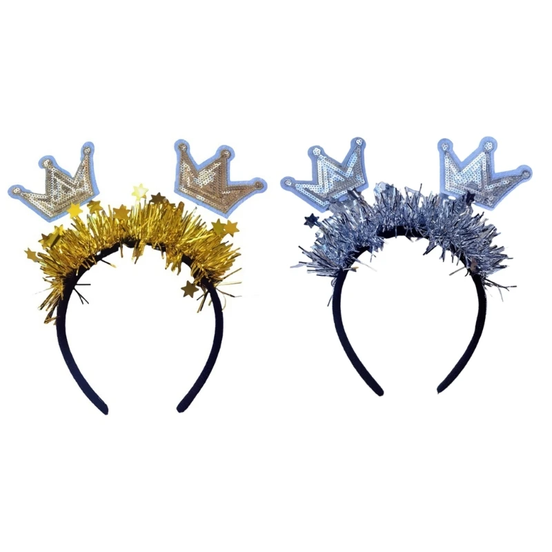 Christmas Party Hair Hoop 2025 Sequins Hairband Festives Celebration Headbands for Celebrations and Birthdays