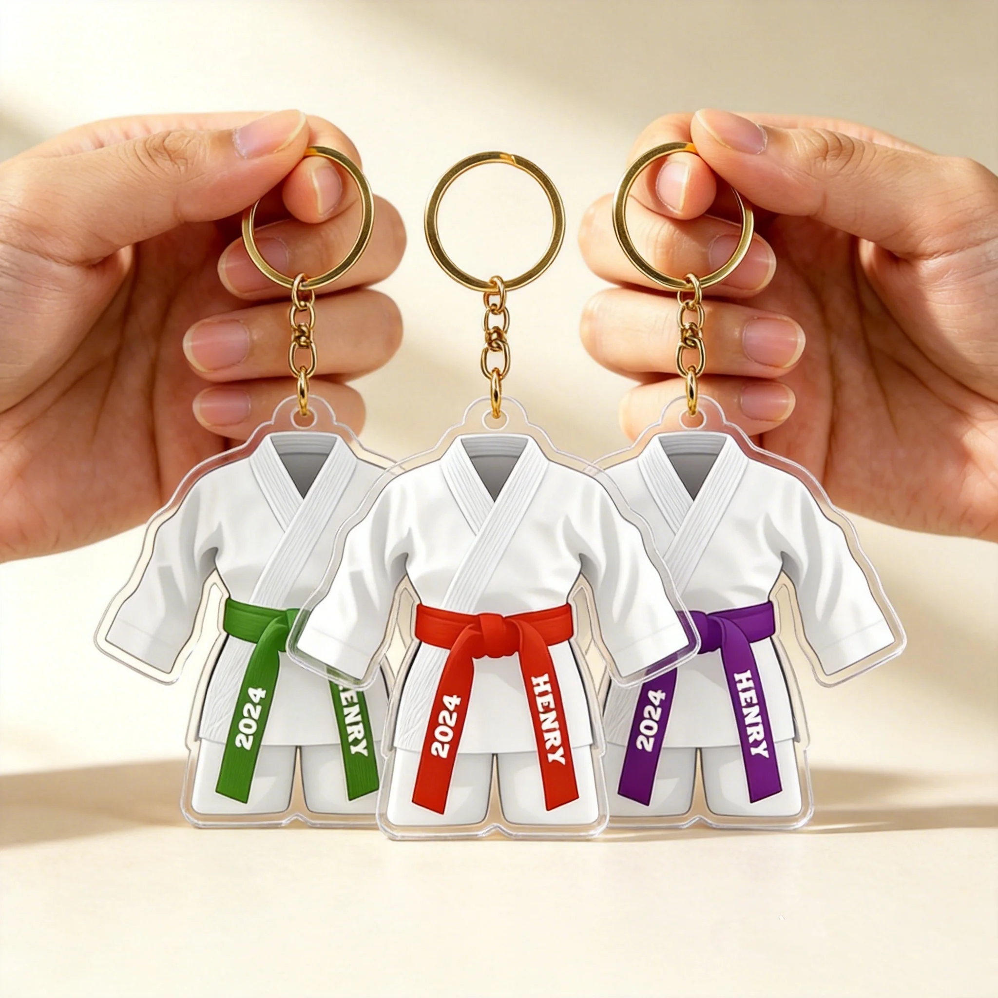 Custom Name Karate Uniform Key - Initial Ring Custom ulasan dan harga
