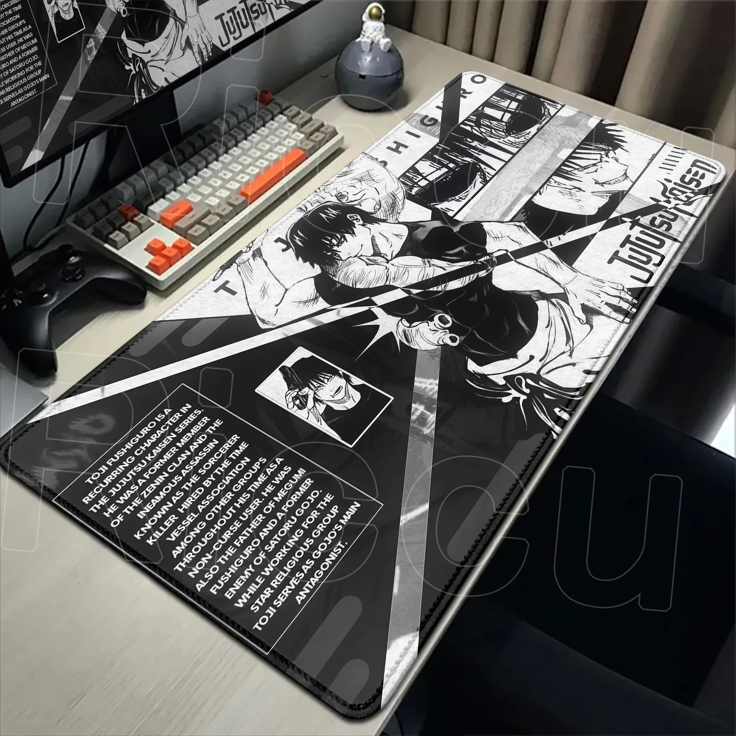 HD 60x30CM Schwarz Anime Jujutsu Kaisen XXL Mauspad Gojo Satoru Mauspads Computer Gaming Peripherie PC Zubehör Schreibtisch Matte