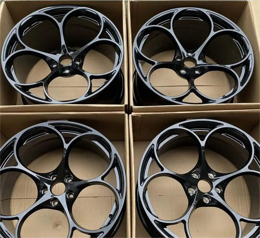 

17-19 Inch Forged Aluminum Passenger Car Wheel Rims Hyper Black F1 Flow Factory Direct New Condition 100mm Race Car Light Alloy