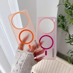 For VIVO X200 Pro Case Hard Transparent Magnetic Wireless charging Protective Back Cover Case For VIVO X200 Pro Mini Phone Shell