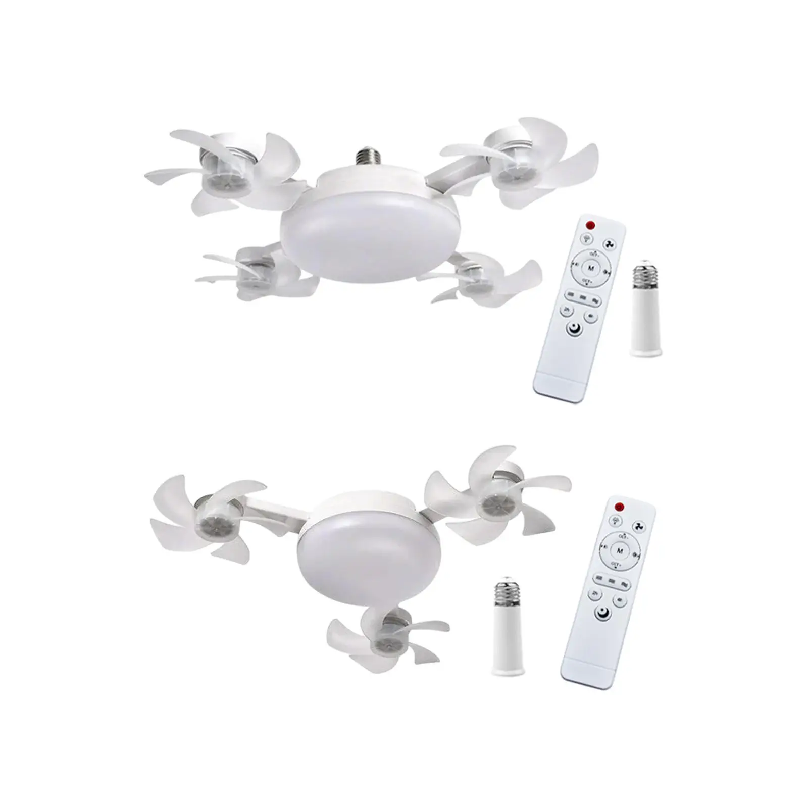 Ceiling Fan with Light and Remote Control with Extension Rod Modern 3 Colors Fixture for Garage Living Room Home Indoor Bedroom