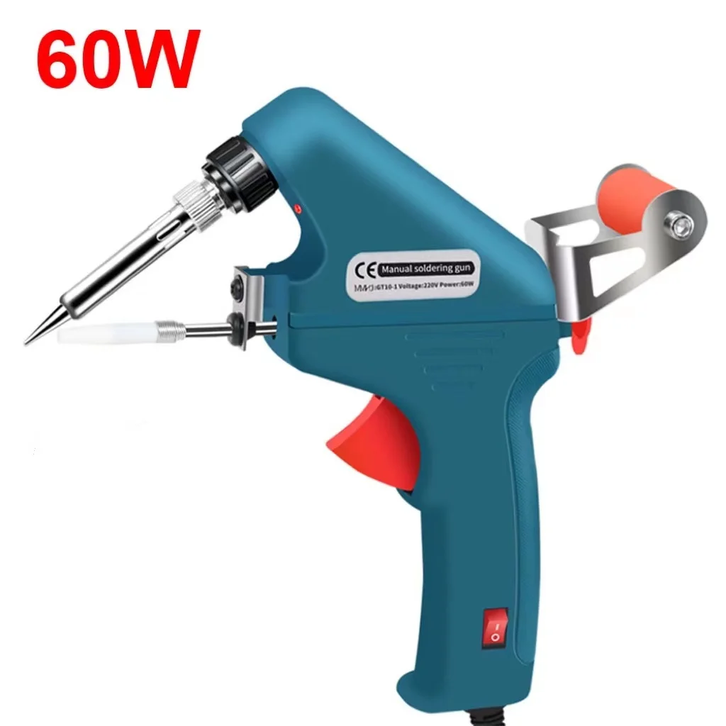 Saldatore blu 60W becco d\'aquila pistola portatile endotermica 50G filo riscaldato riparazione domestica strumento interno erogazione manuale di