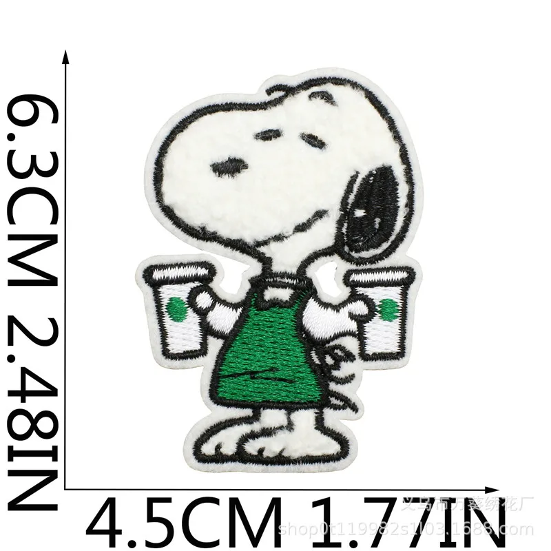 6 قطعة/الوحدة لطيف سنوبي بقع التطريز الملابس الكرتون جرو ملصقات على الملابس ملصقات الملابس الإكسسوارات التصحيح