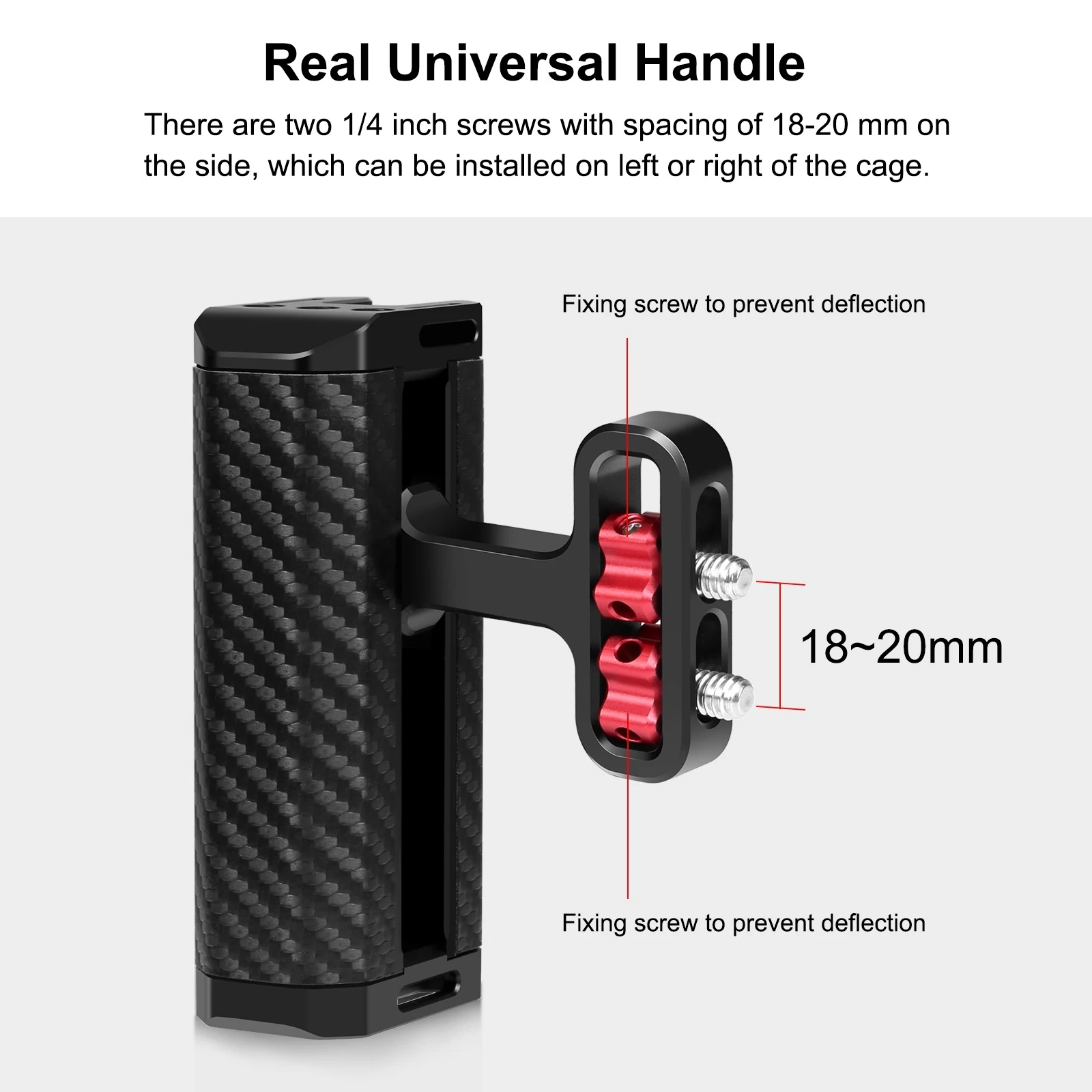 Mango lateral de metal universal para cámara PULUZ con soporte de zapata fría para estabilizador de jaula de cámara