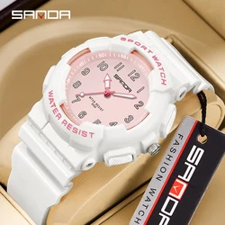 SANDA New Men Lady Watch Youth Student Casual Fresh Electronic Watches Quartz Fashion Versatile Waterproof Unisex Luminous