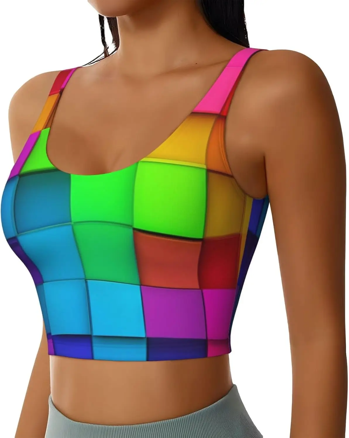 Reggiseni sportivi da donna Reggiseno da yoga con schiena scoperta Reggiseni sportivi da allenamento Canotta corta per sport Atletica Corsa Escursionismo Biker Yoga Palestra