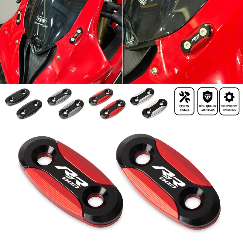 Für QJMOTOR SRK800RR SRK600RS SRK600RR SRK800RS SRK 800RR 600R Motorrad Rückspiegel Sitz Dekorative Abdeckung Spiegelbasis
