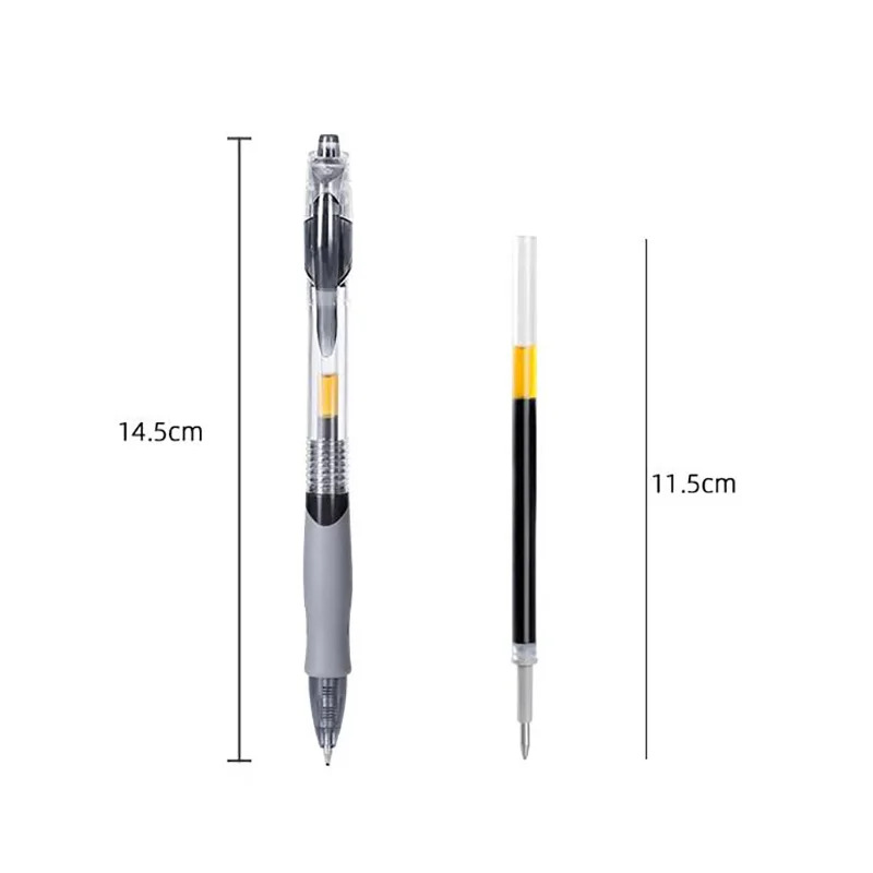 Document 0.5mm Retractable Gel Pens Set Black Ink Ballpoint for Writing Refills Office Accessories School Supplies Stationery