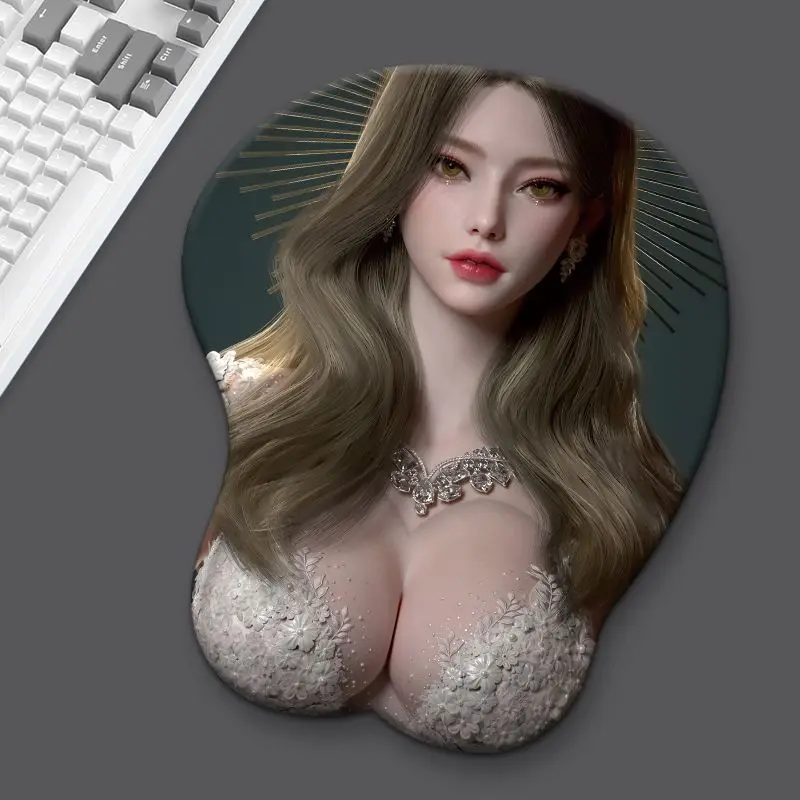 Ergonomic 3D Silicone Wrist Rest Pad - Custom Beauty/Animal Design Keyboard Mouse Support for Wrist Pain Relief Office Gaming