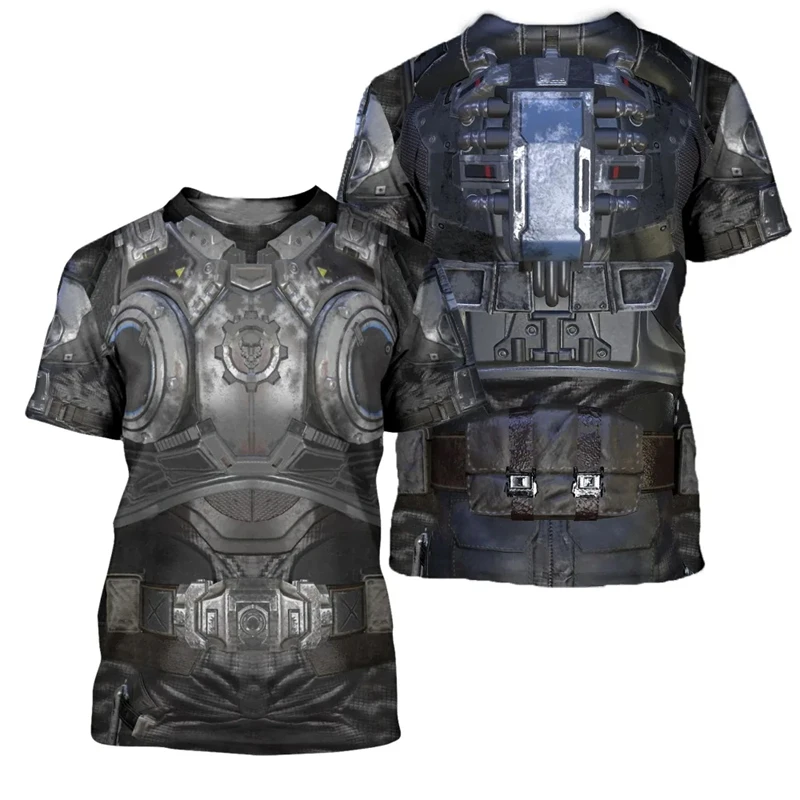 Knights Templar Graphic T-shirt For Men Knight Medieval Armor 3D Print T Shirt Cosplay Clothing New Harajuku Short Sleeve Tops view 6