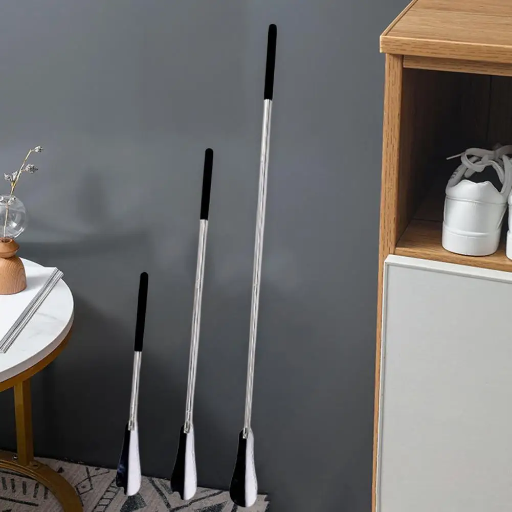 Solid Shoehorn  Telescope Stainless Steel Shoe Helper  Easy Pulling Shoehorn Helper