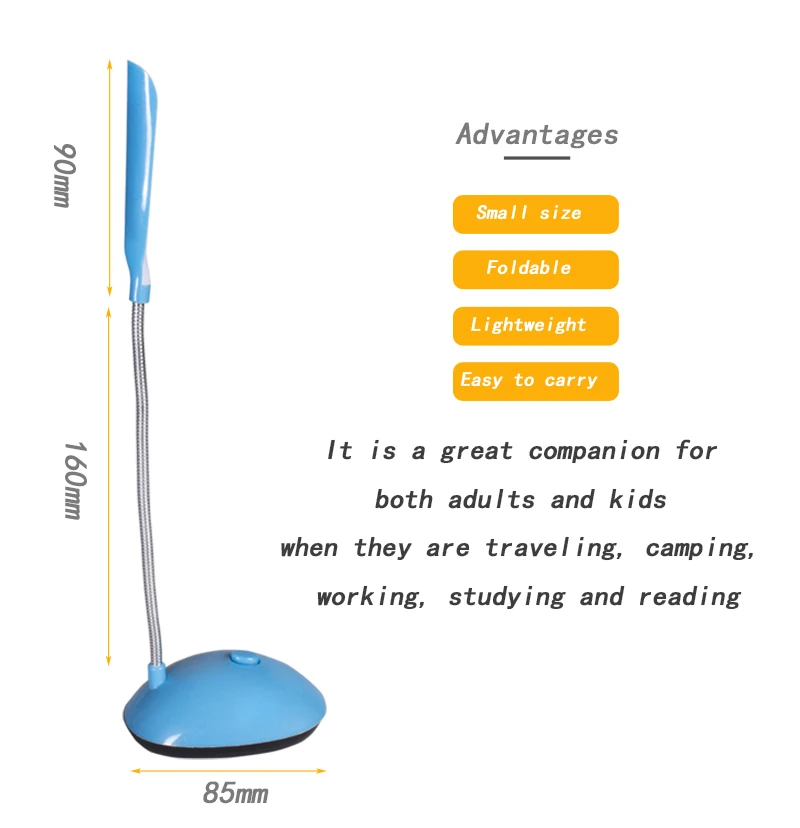 LED Desk Lamp Eye Protection Lamp Table AAA Battery Reading Book Lights Reading Lamp Desk Lights Morden Lamp to Read a Book
