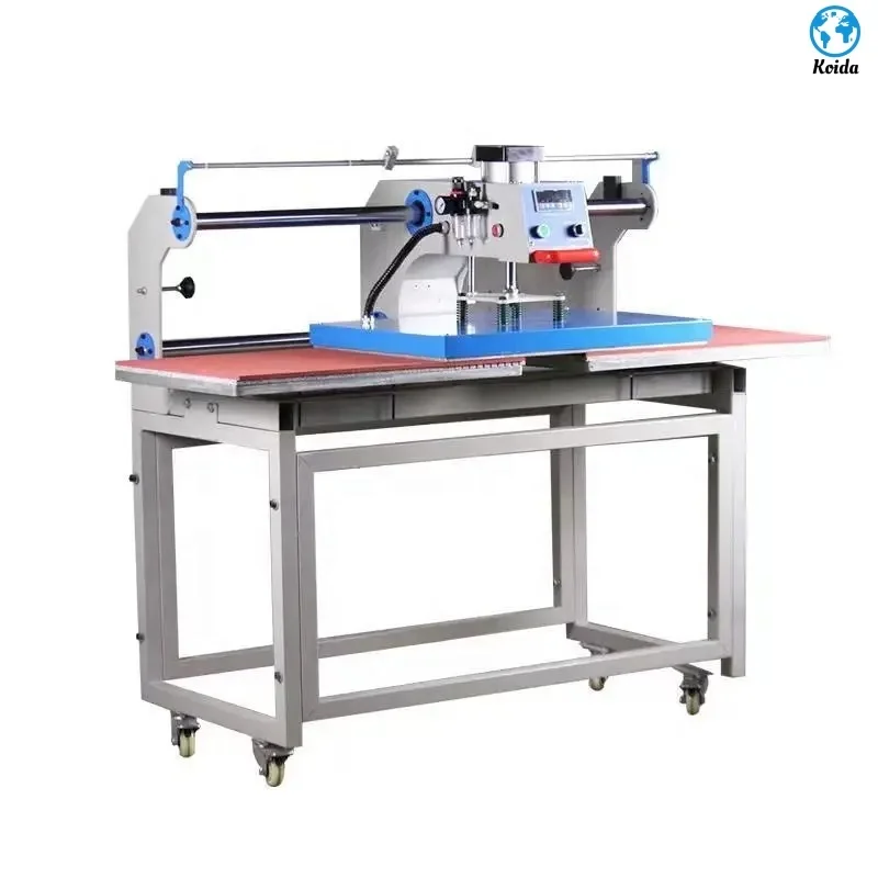 Máquina pneumática de estampagem a quente TLF Máquina de prensagem de transferência de calor Estação dupla na máquina de passar roupa