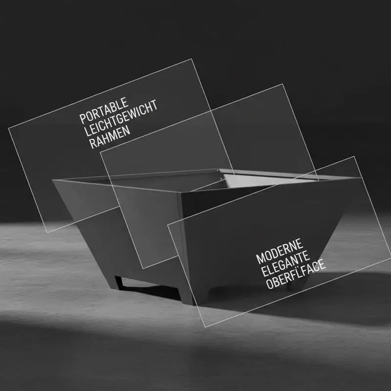 Brasero/Estufa para Exteriores de 60 x 60 x 30 cm Esta brasera está hecha de acero resistente y puede soportar diversas condiciones ambientales. Ligero y portátil, es muy fácil de transportar, lo que le permite llevar calidez y luz a cualquier lugar que desee.