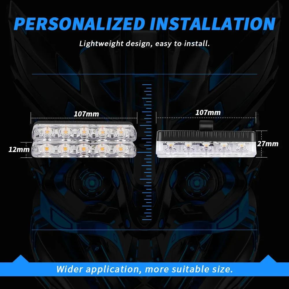 One tow four car network flash warning light white and yellow strobe light 4*5led high-light grille light 12V kit