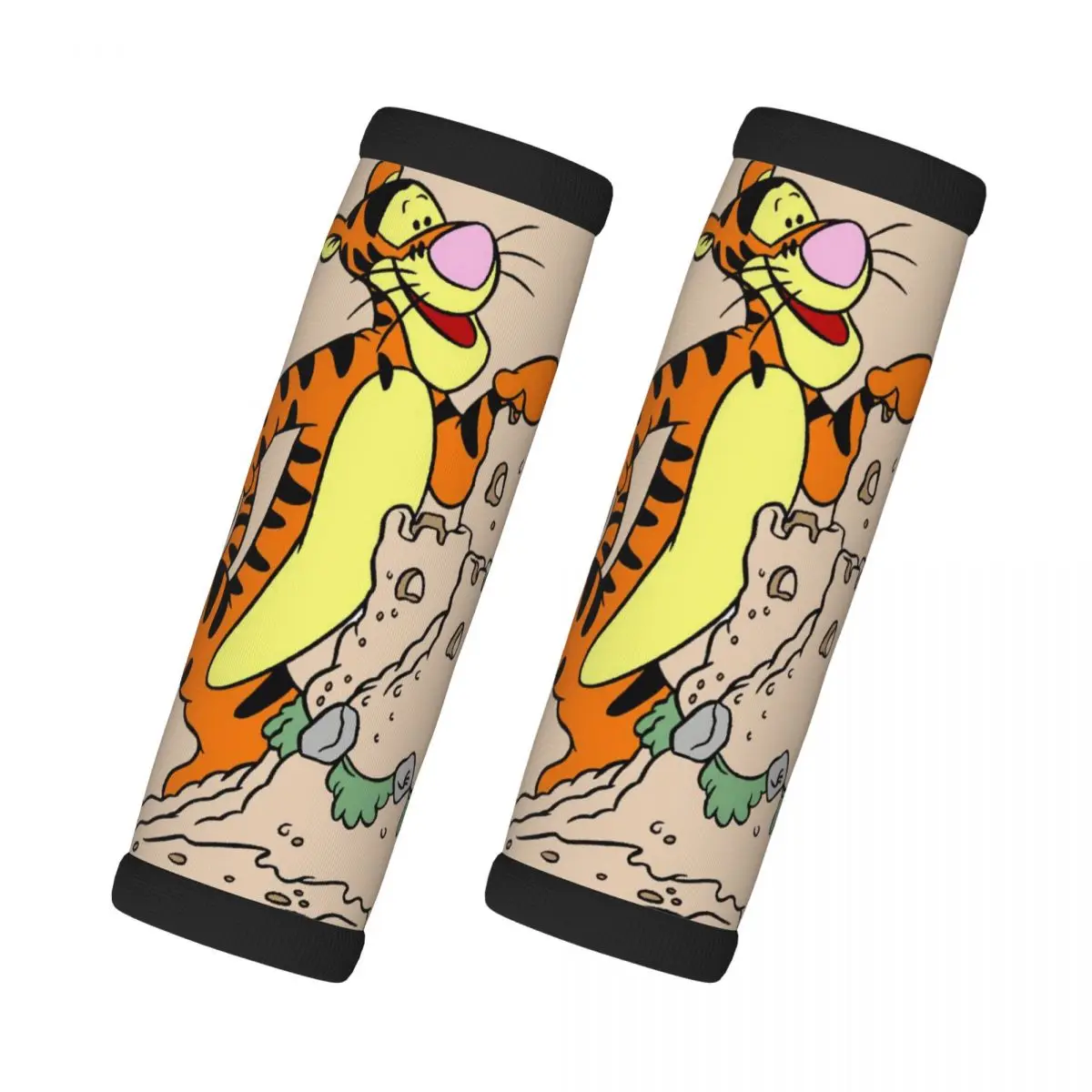 

Custom My Friends Tigger Pooh 2 Pcs Luggage Handle Wrap Soft Grip Handle Cover Comfortable Neoprene Suitcase Identifier Travel