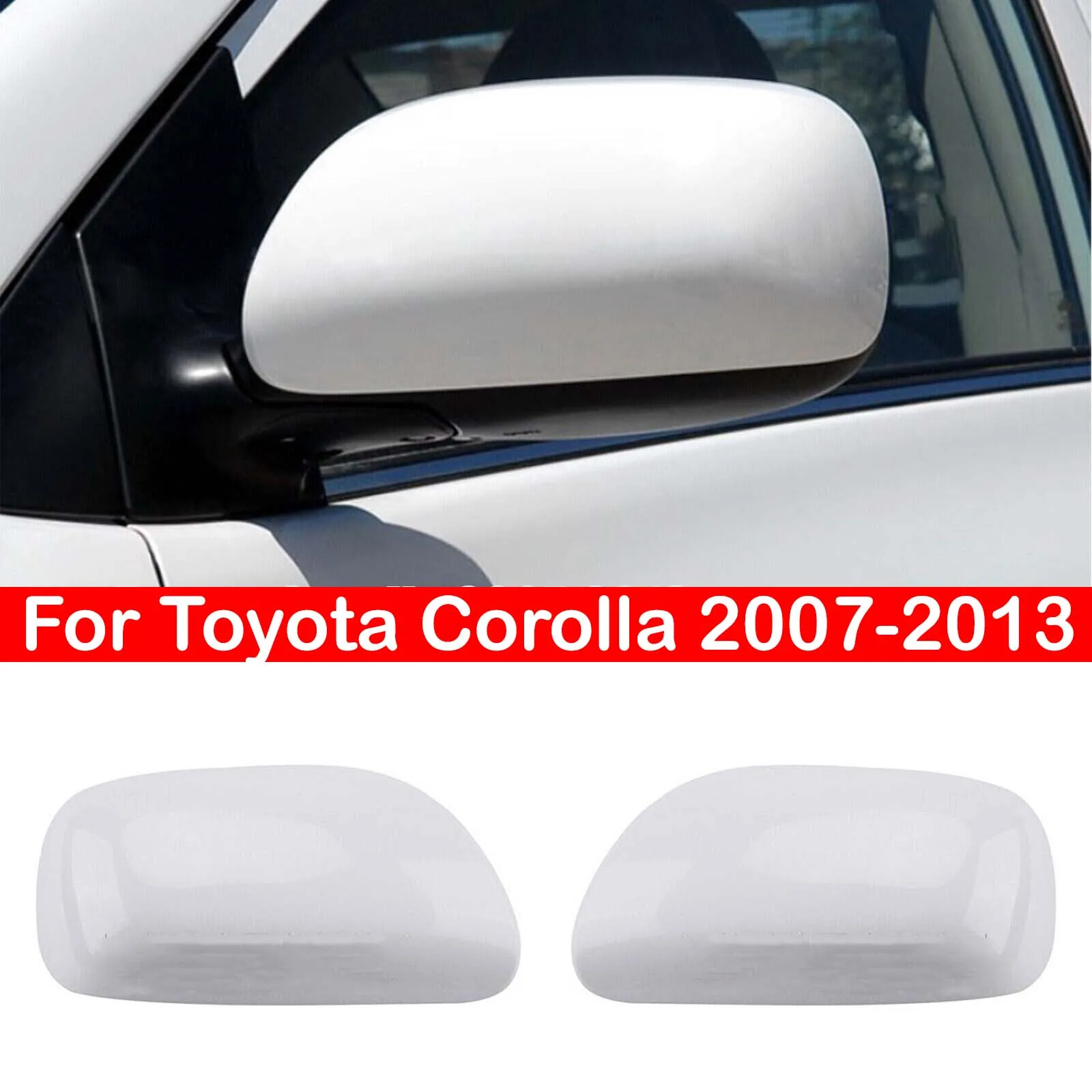 

For Toyota Corolla 2007-2013 Car Replacement Rearview Side Mirror Cover Wing Cap Exterior Door Rear View Case Trim Carbon Fiber