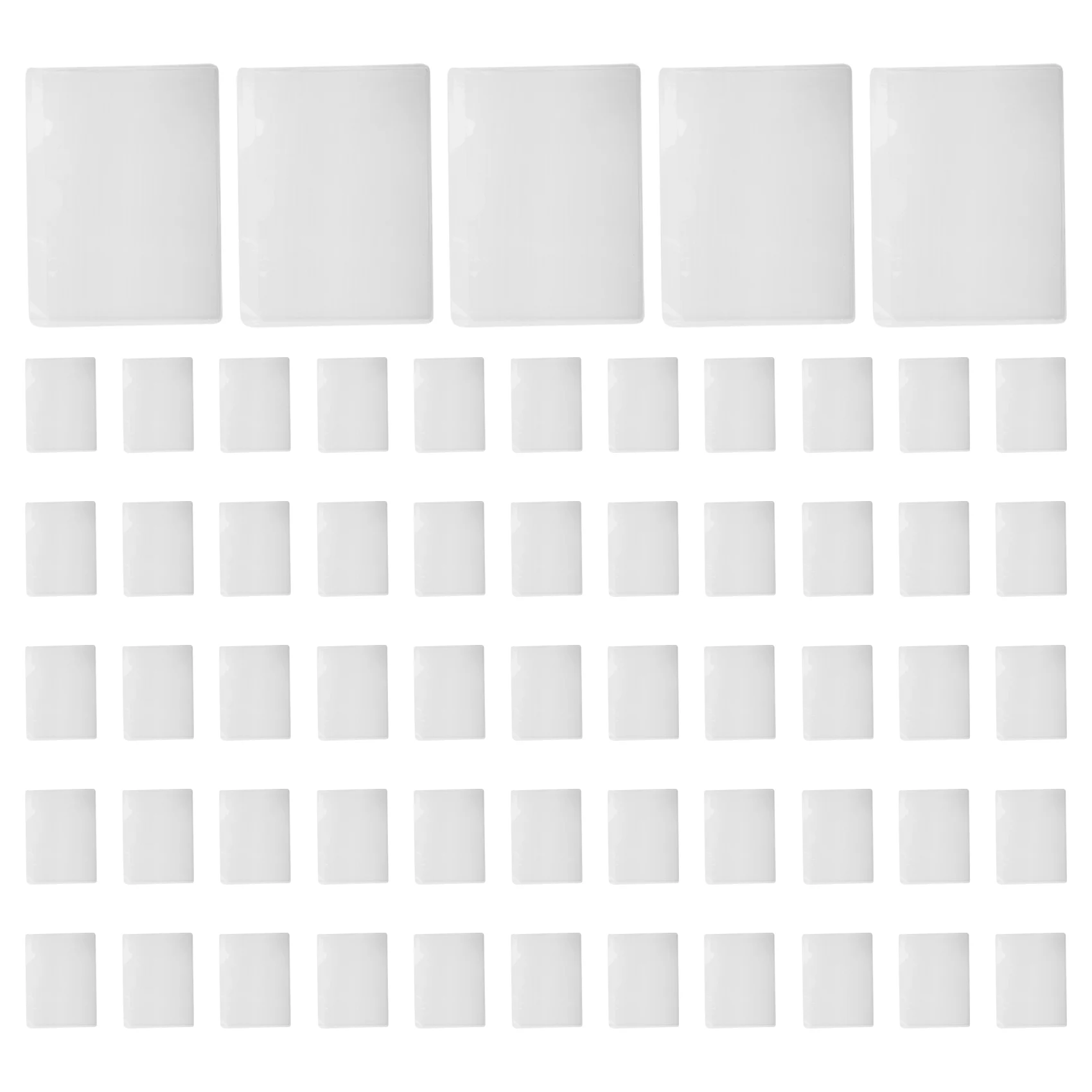 

60 Pack 3.5 X 4.7 Inches Self-Adhesive Label Holder Card Pockets Label Holder Clear Plastic Library Card Holder