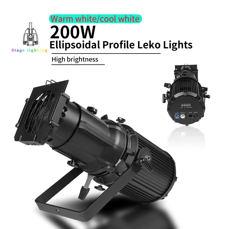 

200 Вт светодиодный BI-COLOR IMAGING LAMP DJ Performance Light Регулируемый фокус сценическое световое шоу Вечеринка Ночь
