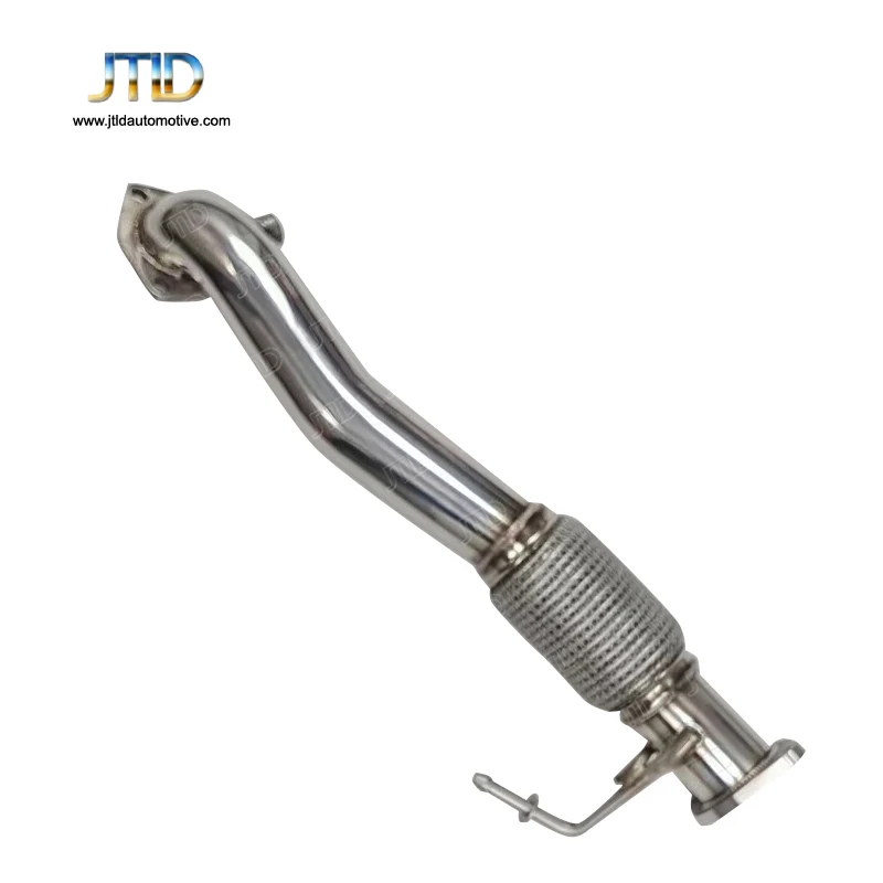 Downpipe For Hyundai Elantra 1.6T 2018 SS304 Stainless Steel Performance Catless Exhaust System  - Active Sound System Exhaust