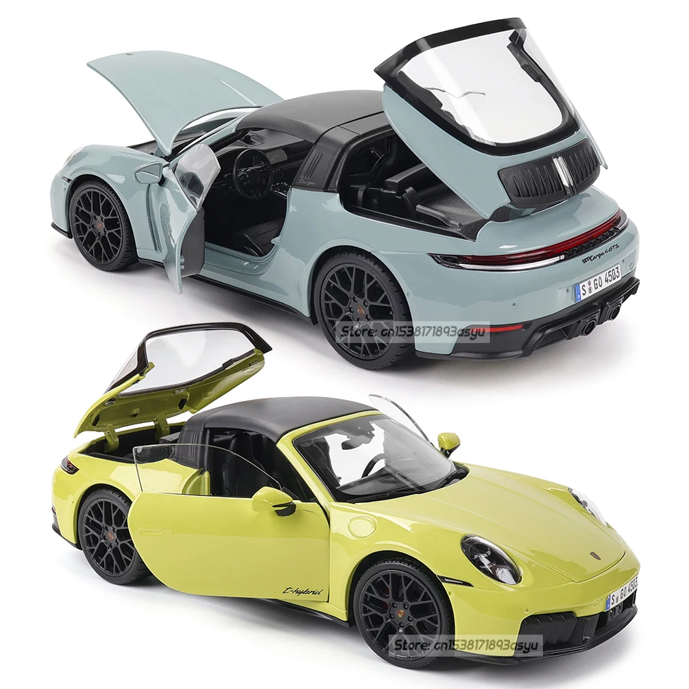 Maisto 1:18 Porsche 911 Tarqa 4 GTS (992.2) Coupe coche modelo de aleación colección de decoración de coche clásico embalaje de caja de regalo