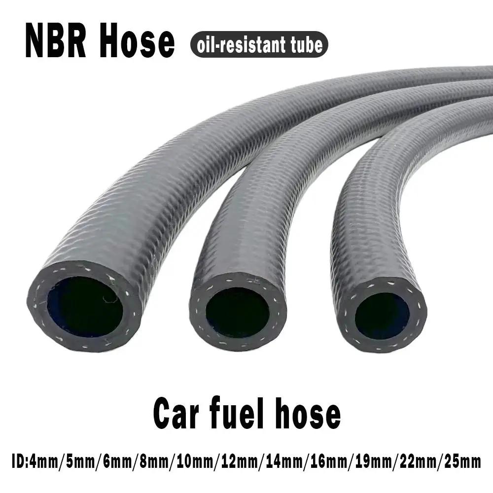 Durable Multifunctional Car Fuel Hoses ID 4 5 6 8 10 12 14mm with Pipe Clamp NBR Oil Resistant Hose Vacuum Hose Oil Pipe image 3