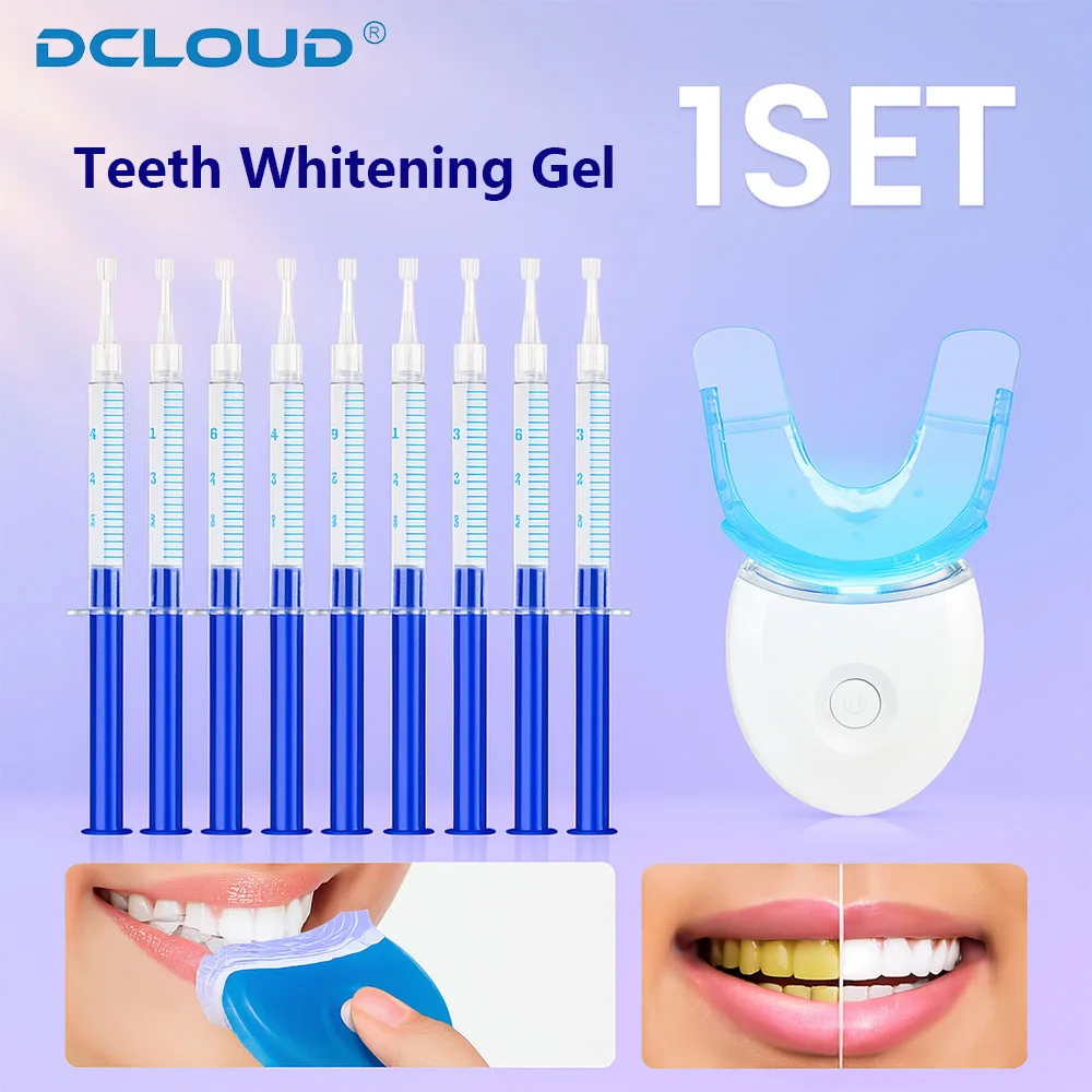 

10Pcs/Set Teeth Whitening Gel Kit Multi-Purpose Dental Oral Care Tools Syringe Gels Tooth Bleaching Accessory Set 3ml Home Use