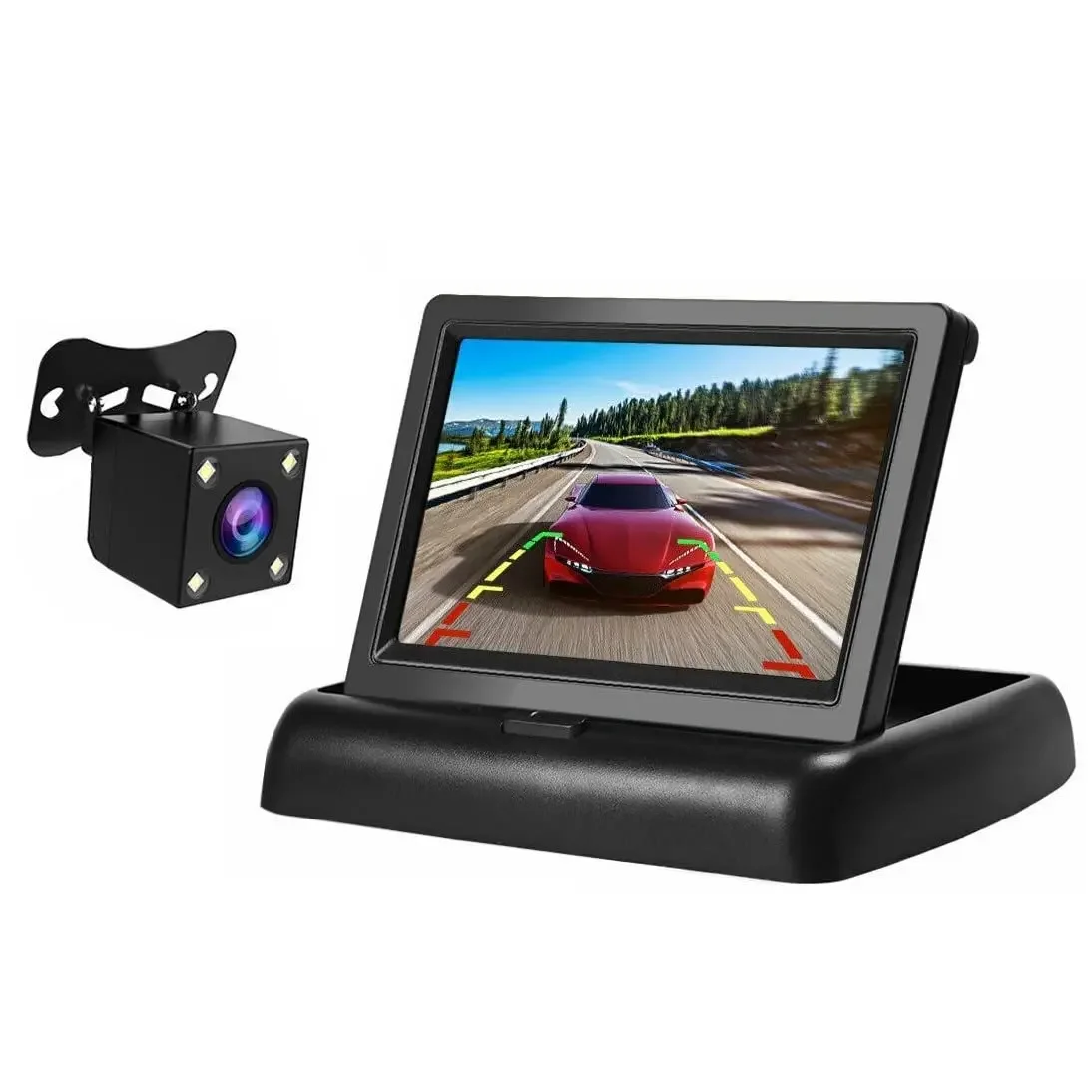 

Bileeko 4.3" Foldable LCD Display Monitor Car Rear View Backup LED Night Camera