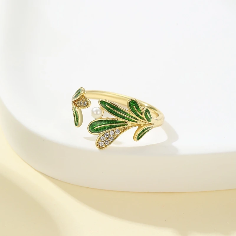 

Dawn's Jewel Fresh Diamond Pearl Ring Simple And Fashionable Open Temperament Niche Design