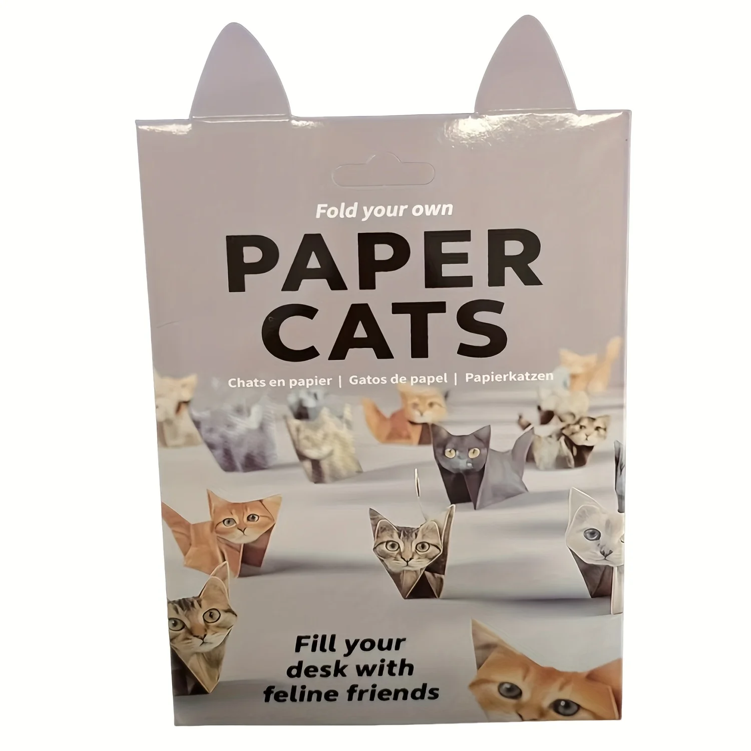 ชุดงานประดิษฐ์กระดาษโอริกามิ 3 มิติ รูปแมวและสุนัข 1 ชุด - พับแบบทำเองอย่างค่อยเป็นค่อยไป ชิ้นส่วนที่ตัดสำเร็จเหมาะสำหรับผู้เริ่มต้น