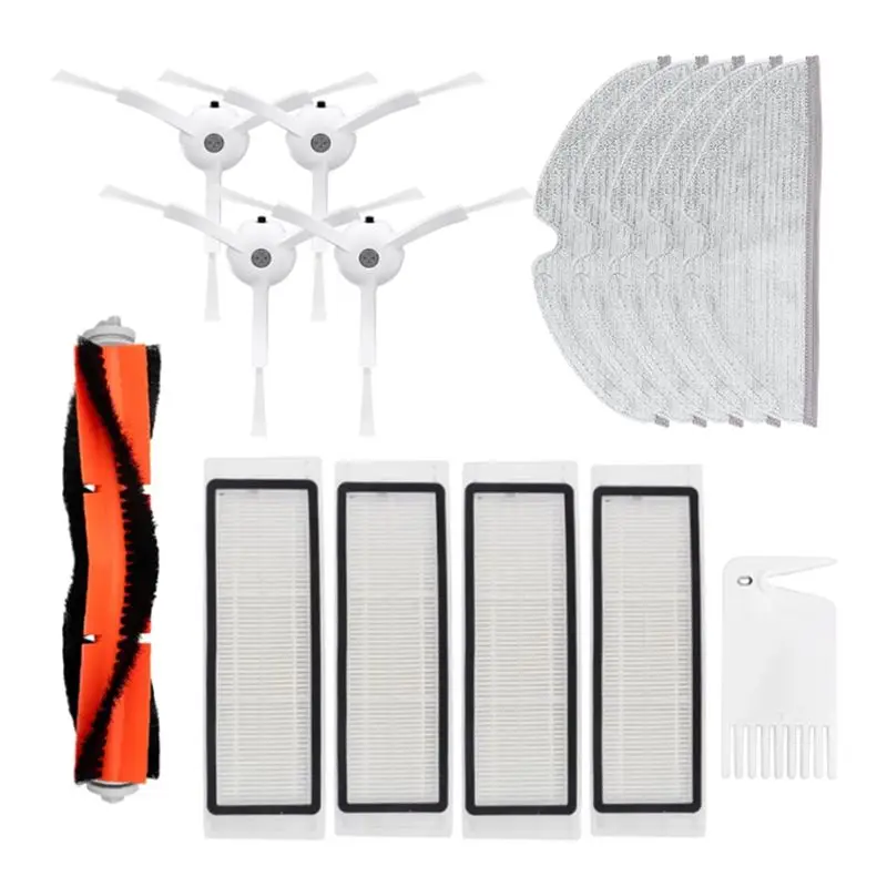 

Набор аксессуаров для робота-пылесоса Xiaomi Mijia SDJQR01RR 1S / S50 S55 T6 T7 P50: 15 предметов (основная и боковые щетки, фильтры, салфетки для влажной уборки)