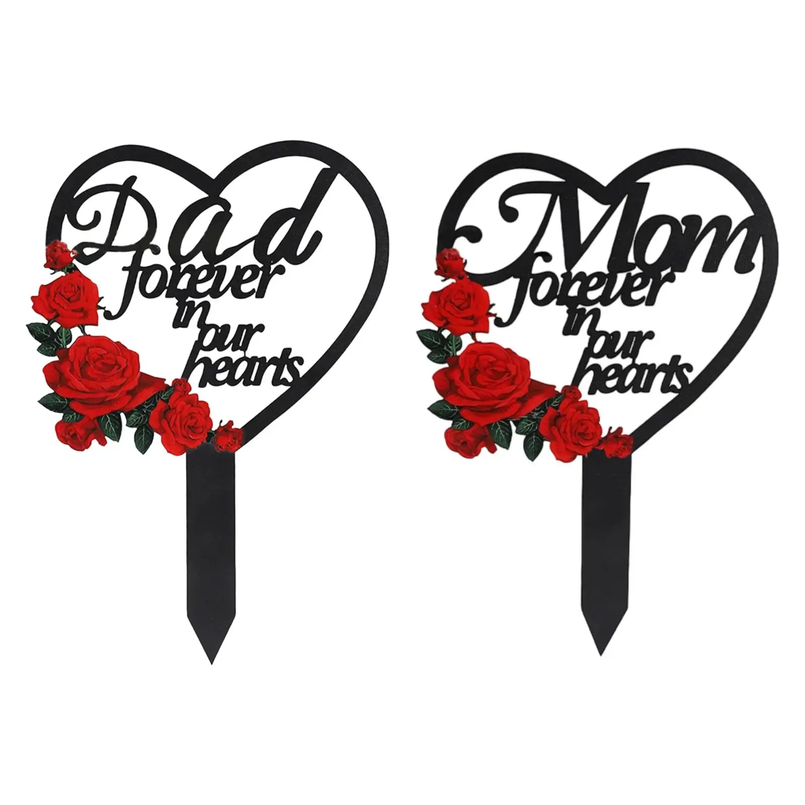 

Memorial Grave Marker Heart Sympathy Plaque Gravesite Graveyard Burial Garden