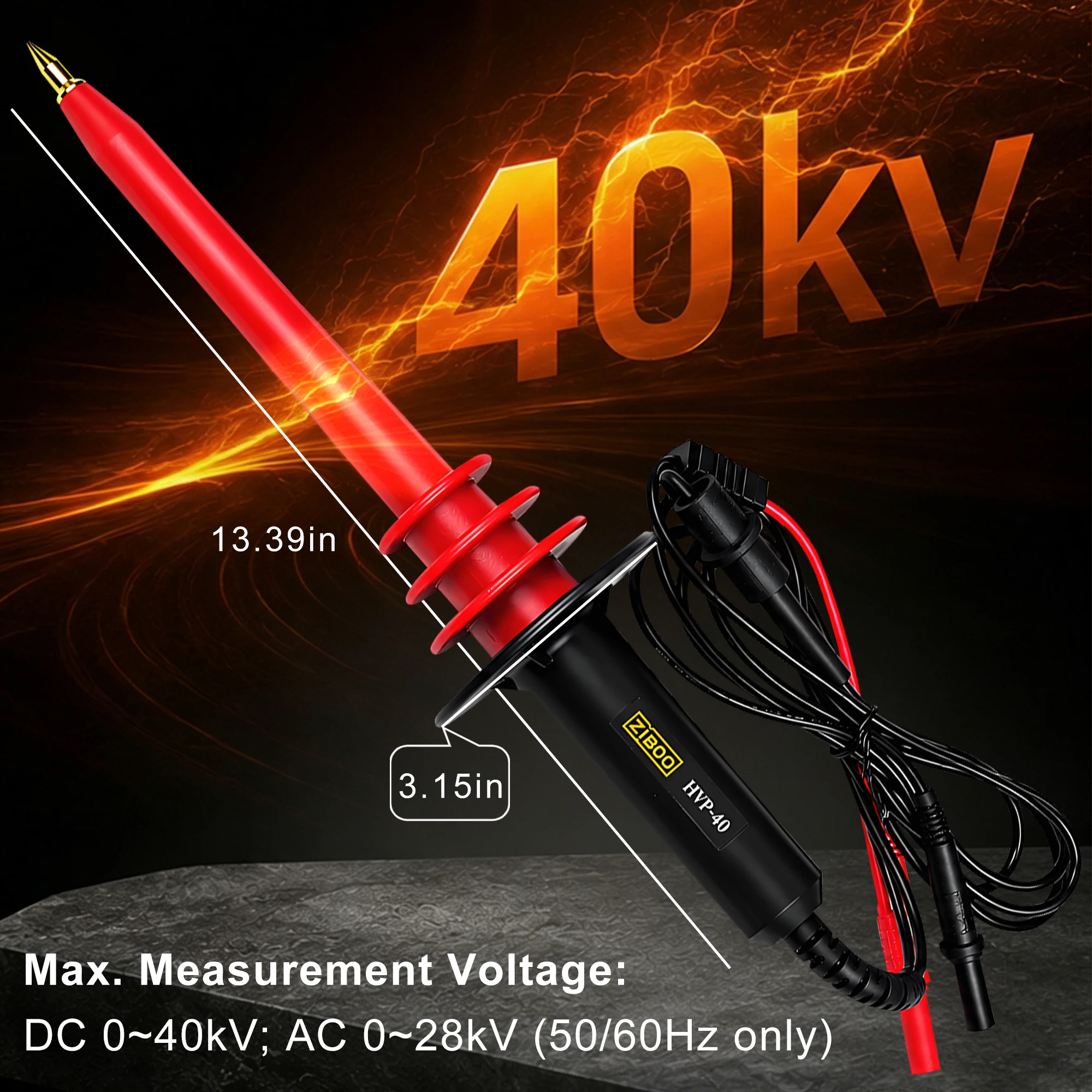 High Voltage Probe 40Kv - ZIBOO HVP-40 High Voltage Multimeter Test