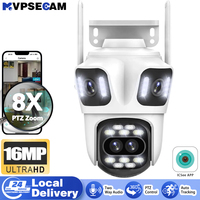 8K 16MP WiFi Surveillance Camera Dual Lens 8X Digital Zoom Color Night Vision AI Human Detection Outdoor Security PTZ IP Cameras