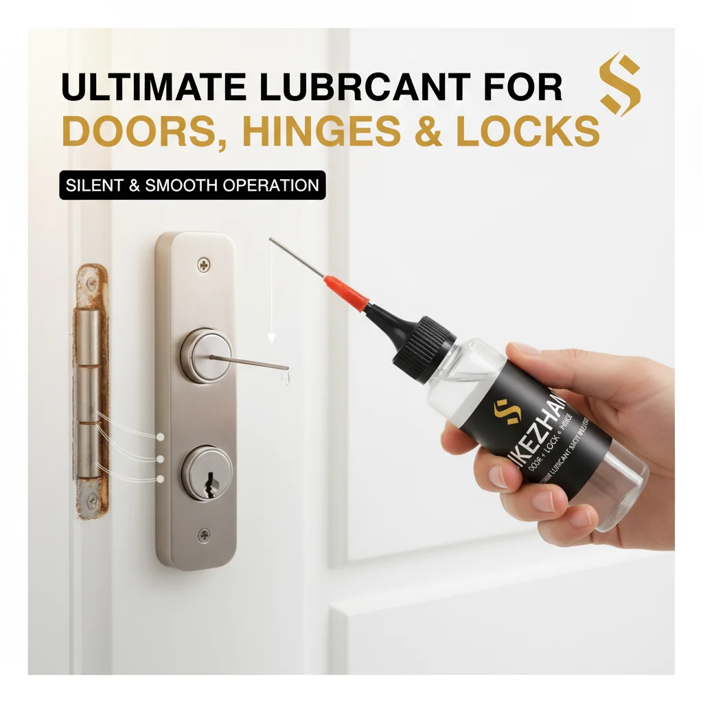 Door Hinge Lubricant Oil for Locks & Squeaky Doors - Penetrating Multi-Purpose Grease Eliminates Noise Fast, 60ml，180ml