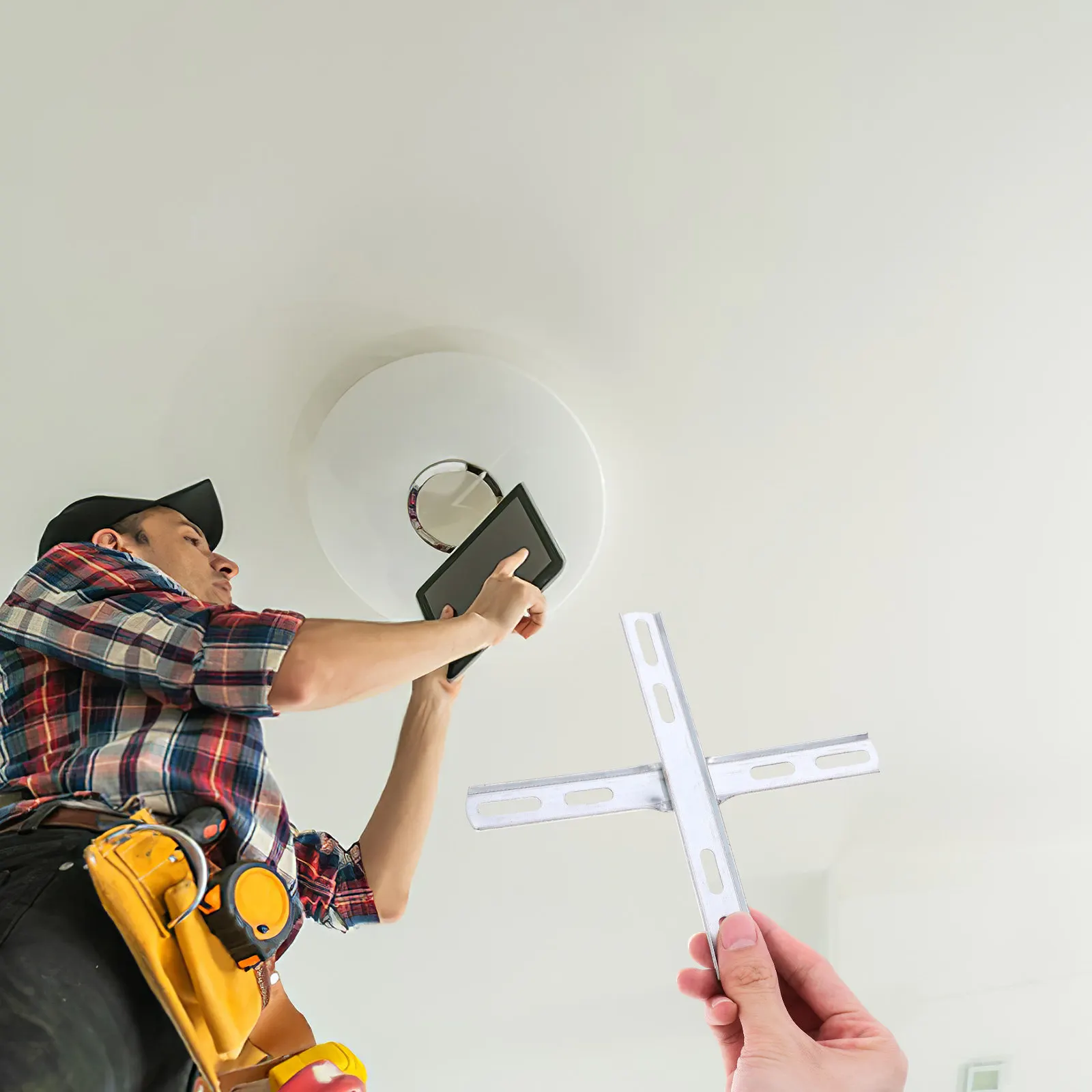 

2Sets Ceiling Light Mounting Bracket Cross Design Lamp Fixture Support Heavy Duty Chandelier Canopy Fitting Installation Kit