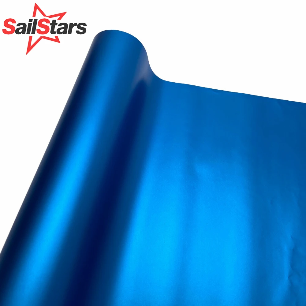

Car Sticker Satin Film Vinyl Matte Chrome Aluminum Blue for Adhesive Waterproof Decal Car Motorcycle