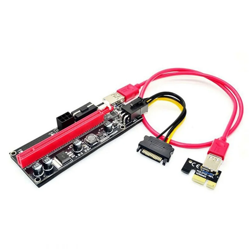 

A19E-36Pcs VER009 USB 3.0 PCI-E Riser VER 009S Express 1X To 16X Extender Riser Adapter Card SATA 15Pin To 6 Pin Power Cable