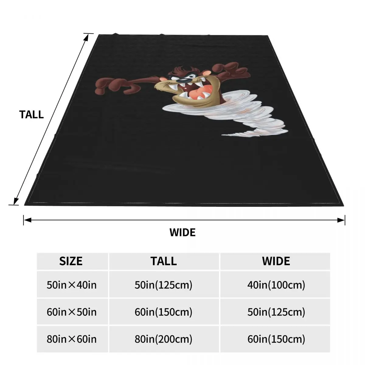 The Tasmanian Devil Taz Cartoon Movie Animal Ultra-Soft Micro Fleece Blanket Sheet