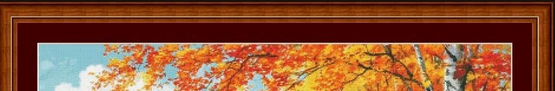 

ZZ7882- Colorful Autumn 11CT 14CT 16CT 18CT Printed Canvas Cross Stitch DIY Set Kit Home Needlework Embroidery 123 Colors