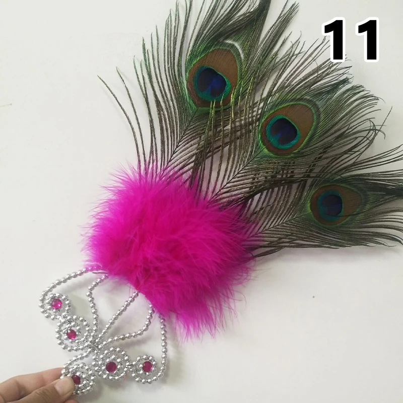 

Peacock Dance Classical Headwear Feather Peacock Tiara Opening Dance Show Stage Performance Costume Hair Accessories