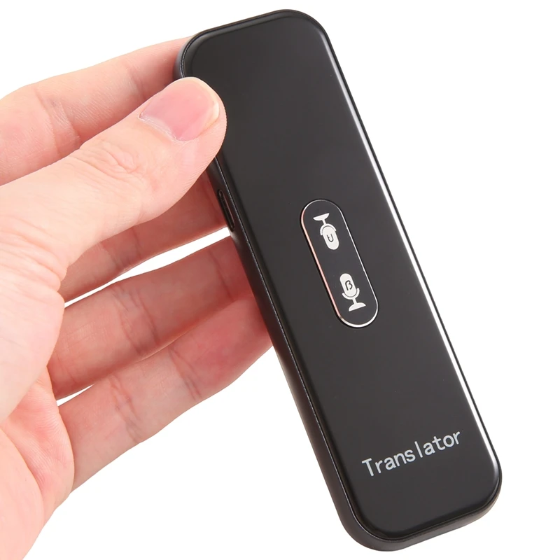 1 قطعة مترجم صوتي متعدد اللغات ترجمة فورية لاسلكية تطبيق مترجم في الوقت الحقيقي (أسود) #2