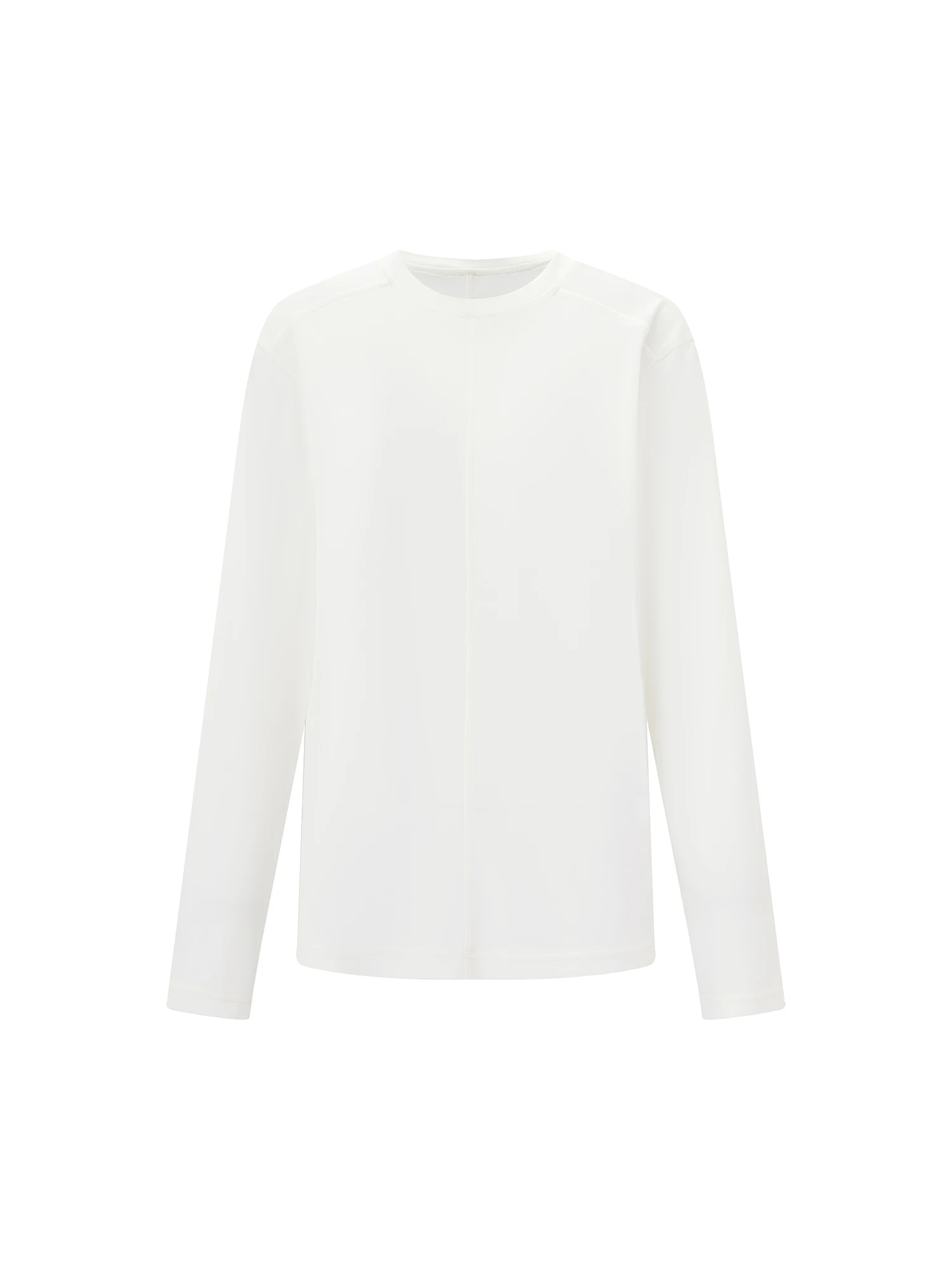 

Lesatins Soft Modal Cotton Silk Blend round Neck T-Shirt Deconstructed Lines Casual Style Long Sleeve Loose Fit Women's Top