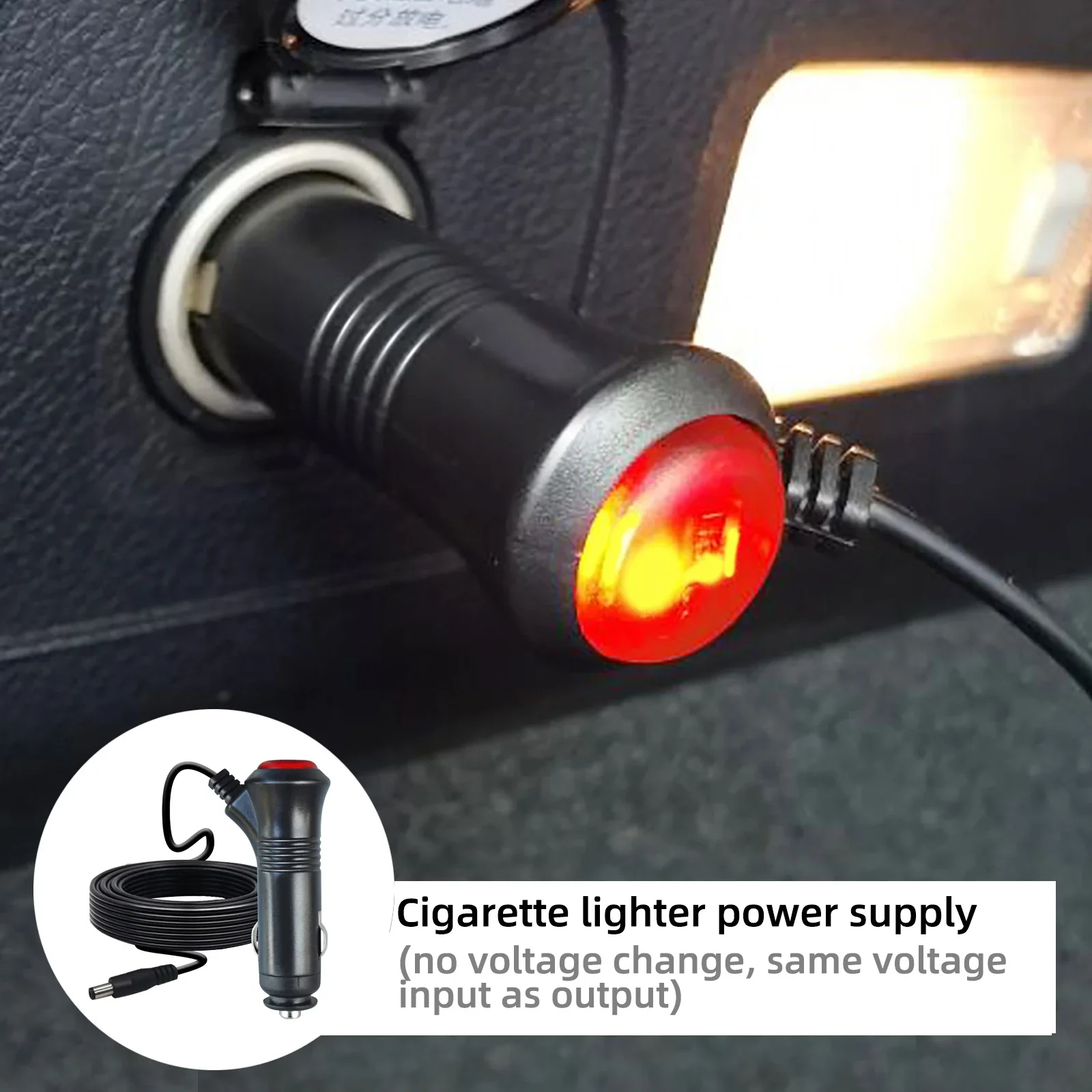 12-24V Universal Cigarette Lighter Socket Power Adapter with Switch for Motorcycle & Car Charger Weatherproof Durable