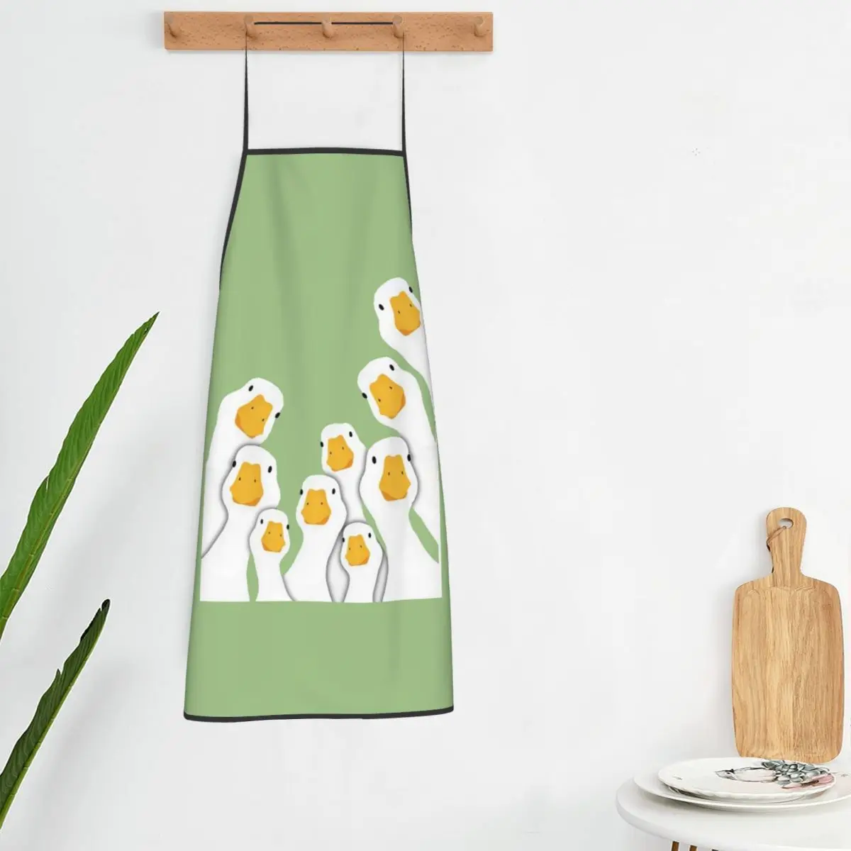 Cartoon Popular Goose Animal Aprons Chef Cooking Tablier Sleeveless Bib Kitchen Cleaning Pinafore for Women Men Gardening