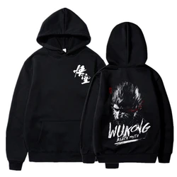 Sweat à capuche à manches longues Black Myth Wukong pour hommes, pull de personnalité, sweat Harajuku, mode hip hop, automne, hiver, nouveau, 2024