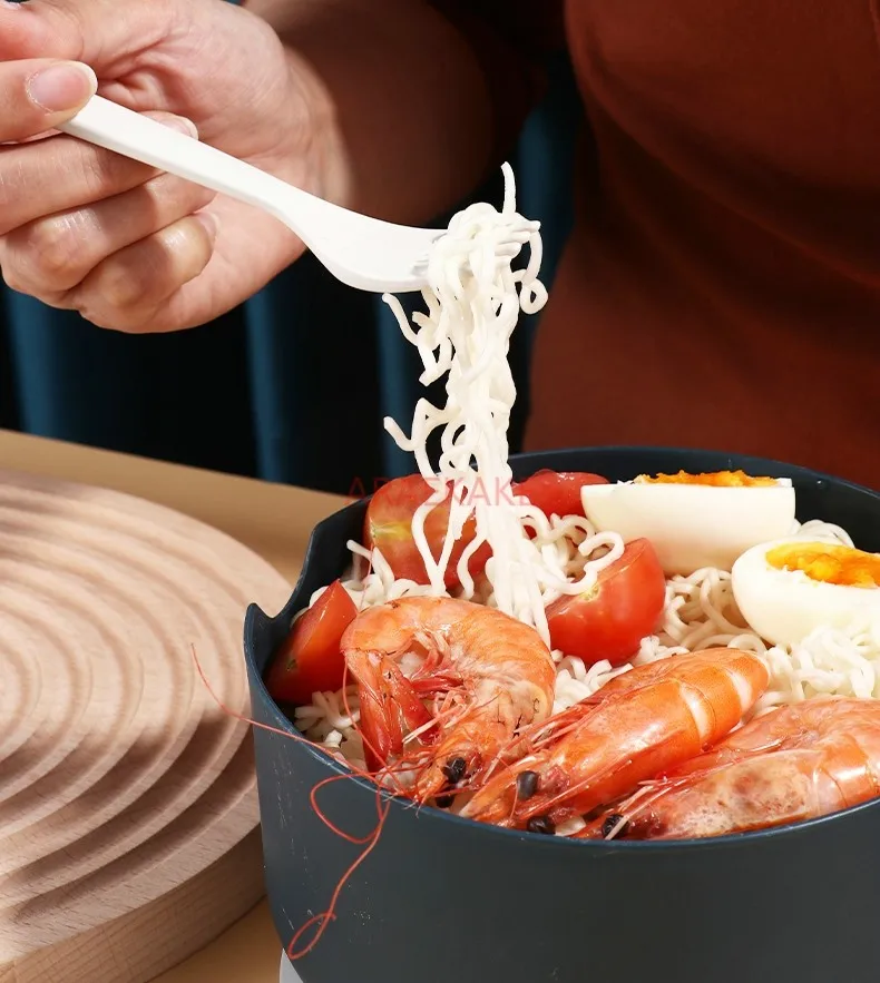 

Wheat straw instant noodles rice bowl with lid, large size, drainable, student dormitory, office worker female lunch box